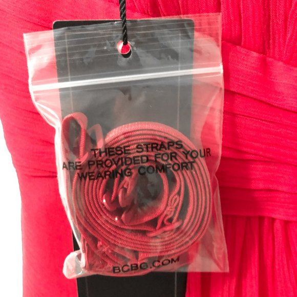 NWT BCBG Duran Strapless Chiffon Dress - Picture 9 of 10